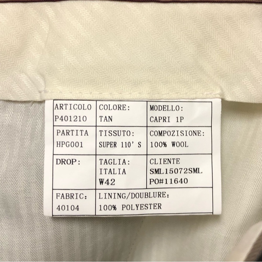 Cianni Cellini Extra Fine Super Gab Super 110’s new wool Dress Pants - Picture 11 of 16